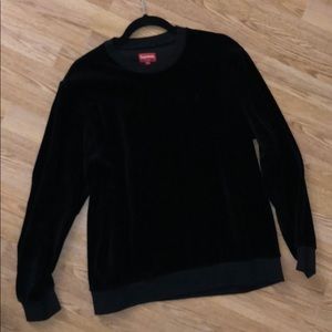 Supreme velour crew neck sweater